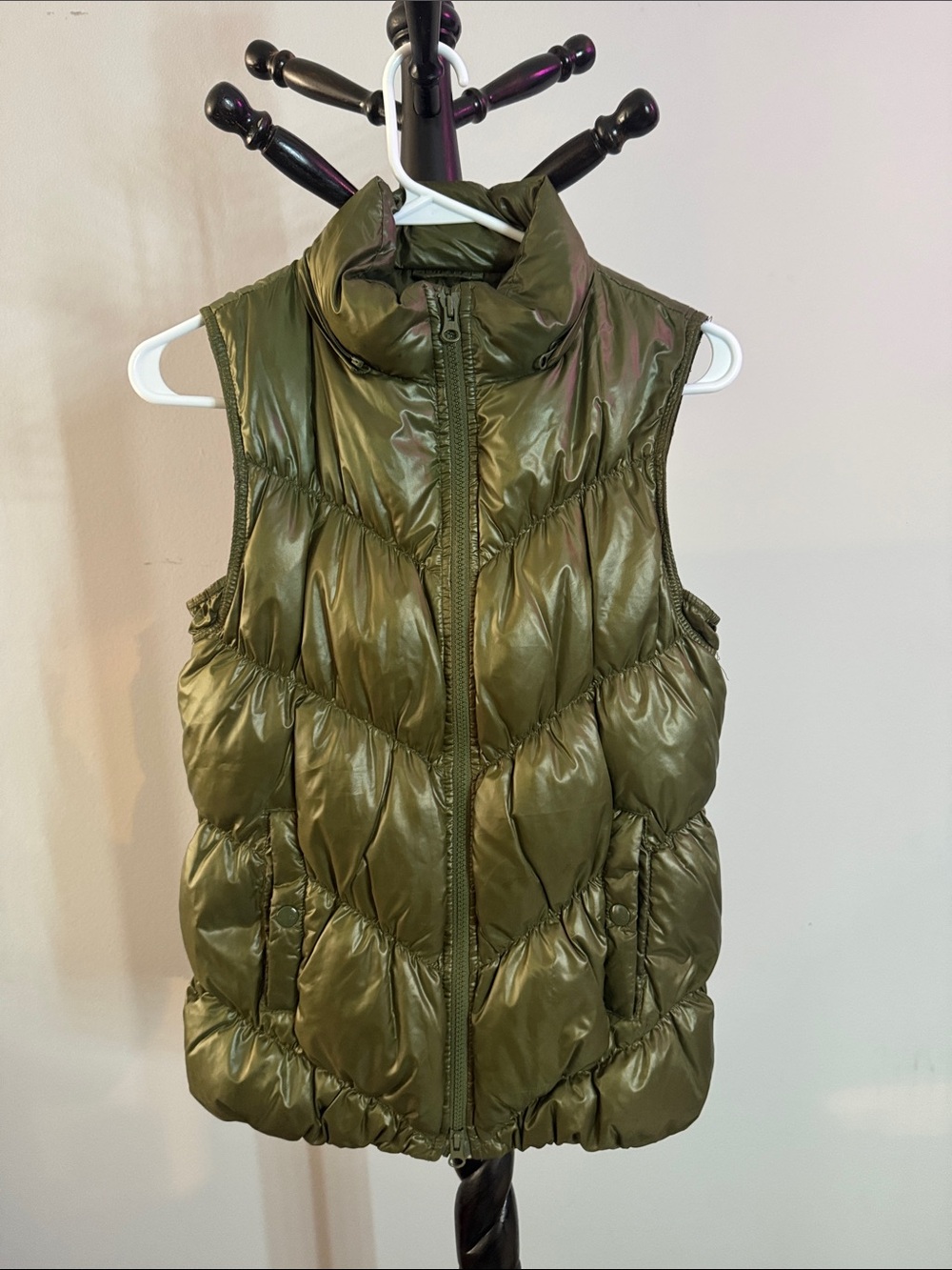 GAP Olive Green Quilted Puffer Vest